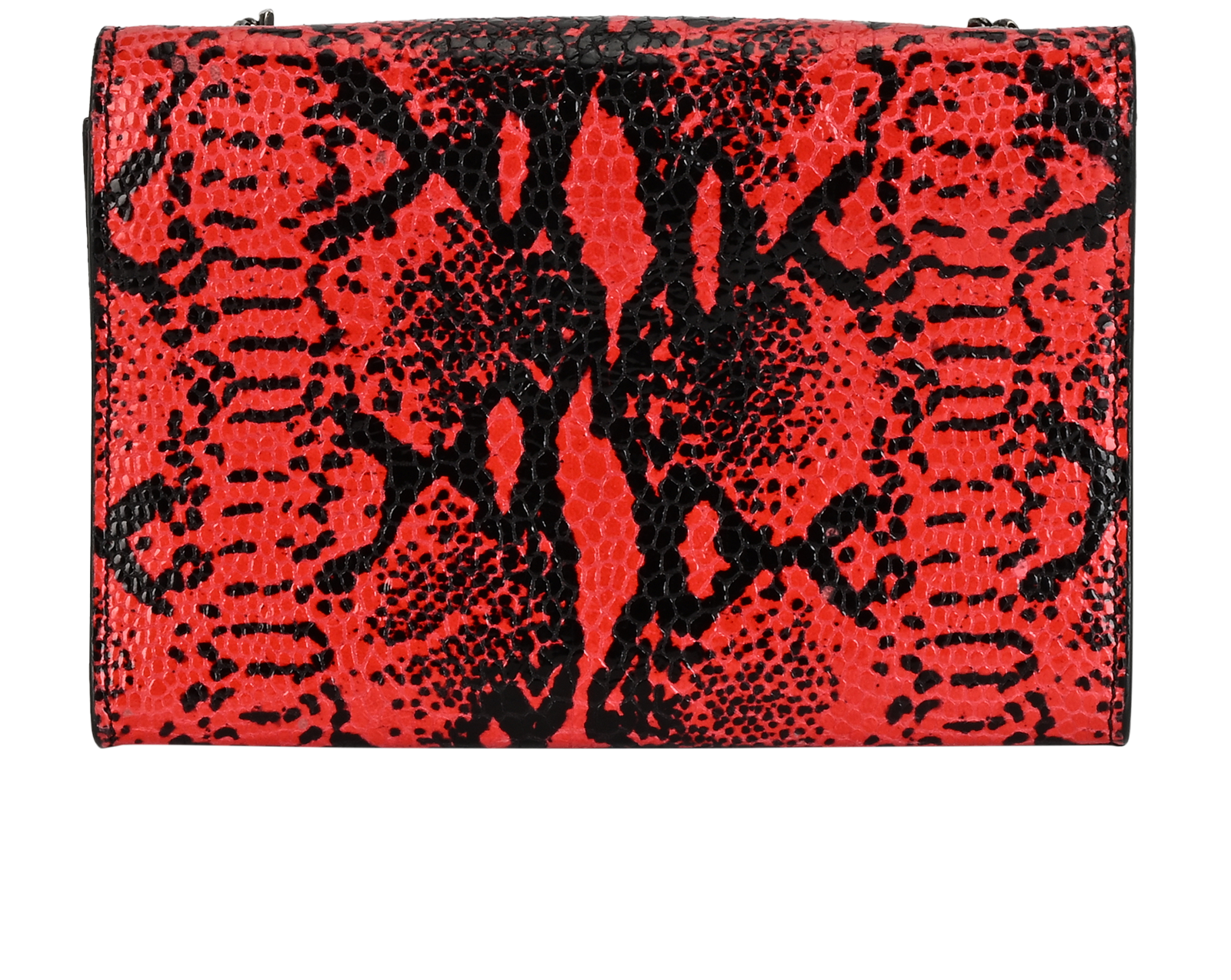 Snakeskin Print Kate Tassel, &pound;595, Handbags, Black/Red, Leather, Back view